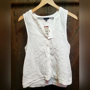 New with tags white button-up Splendid blouse, size small.